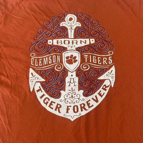 VTG Three Square By Royce Apparel NCAA Clemson Tigers S/S T-Shirt Orange Sz M - Picture 8 of 8